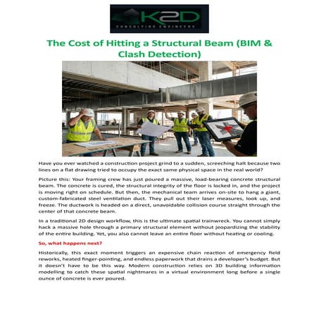The Cost of Hitting a Structural Beam (BIM & Clash Detection) | PDF