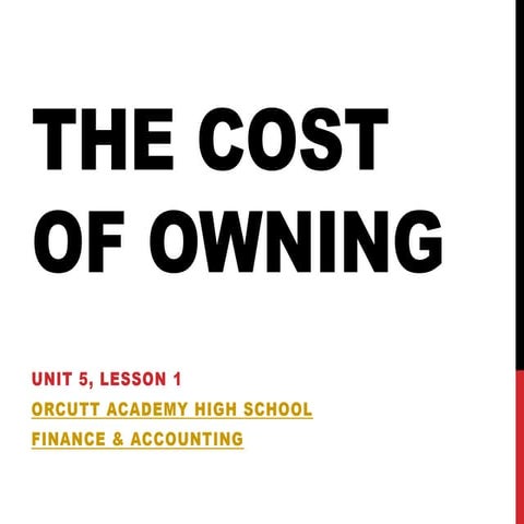 The cost of owning