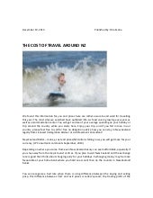 The Cost Travel Around NZ.