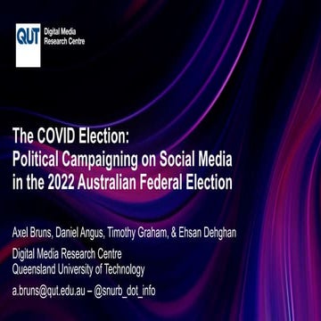 The COVID Election: Political Campaigning on Social Media in the 2022 Austral...