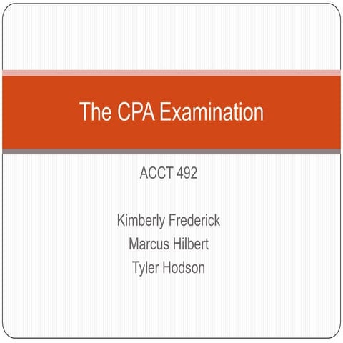 The cpa examination