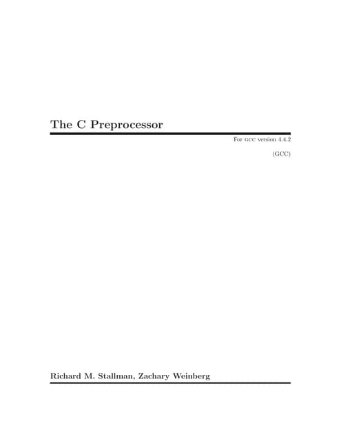 The C Preprocessor