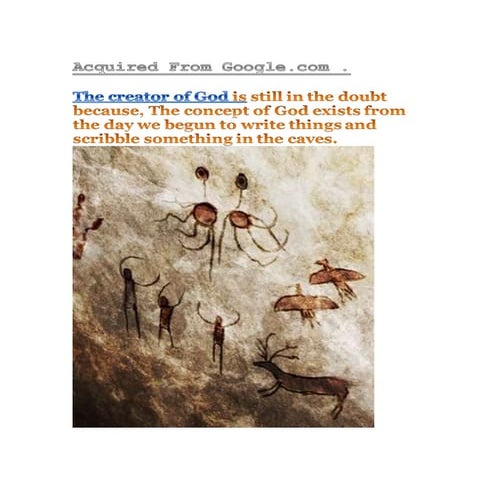 The creator of god .