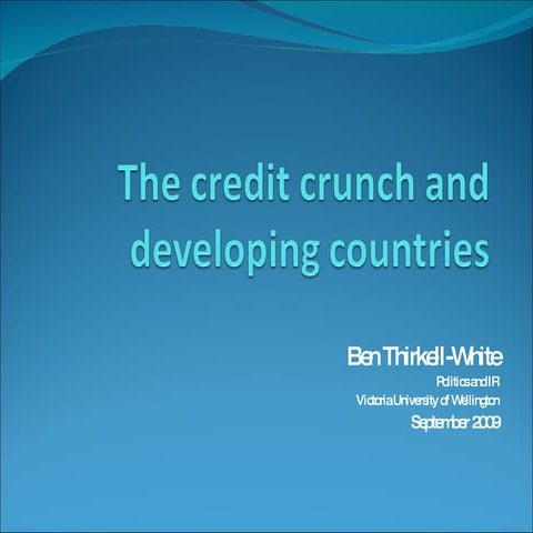 The Credit Crunch And Developing Countries
