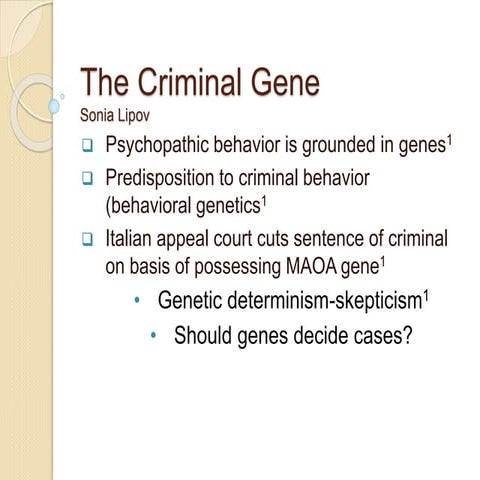 The Criminal Gene Murs
