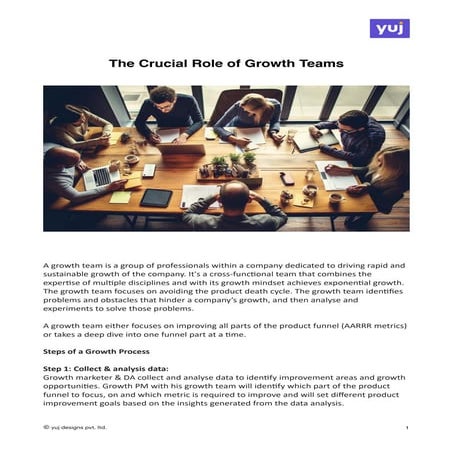 The Crucial Role of Growth Teams- A blog by yuj