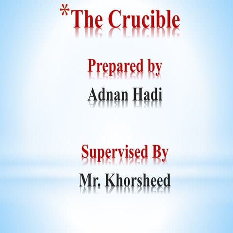 the best and shortest suammary of The crucible