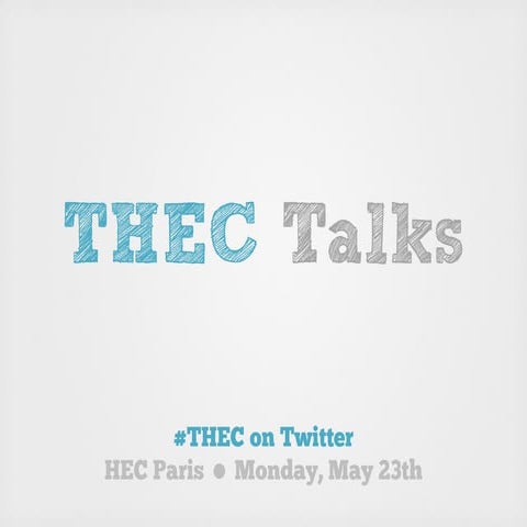 THEC Talks #1 Presentation