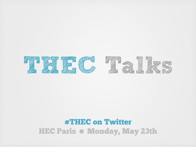 THEC Talks #1 Presentation