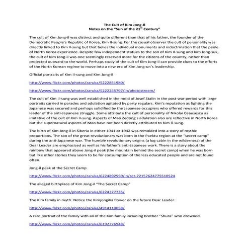 The cult of kim jong