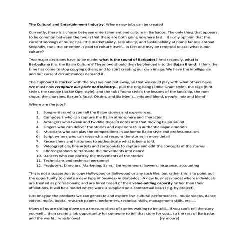 The cultural and entertainment industry