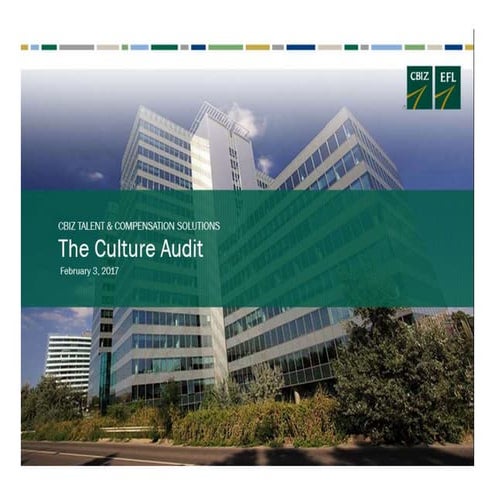 CBIZ Talent & Compensation Solutions: The Culture Audit