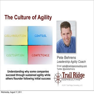 The Culture of Agility
