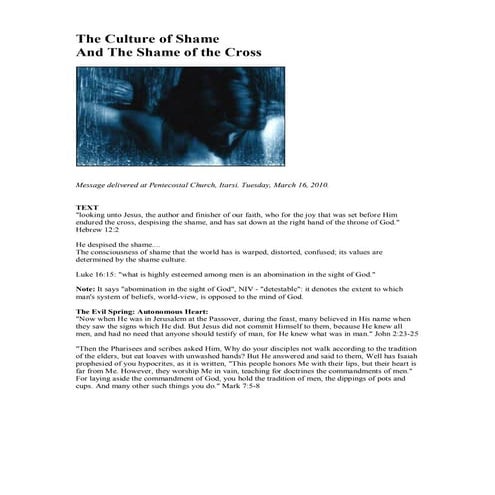 The Culture of shame