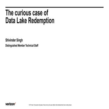 The curious case of data lake redemption