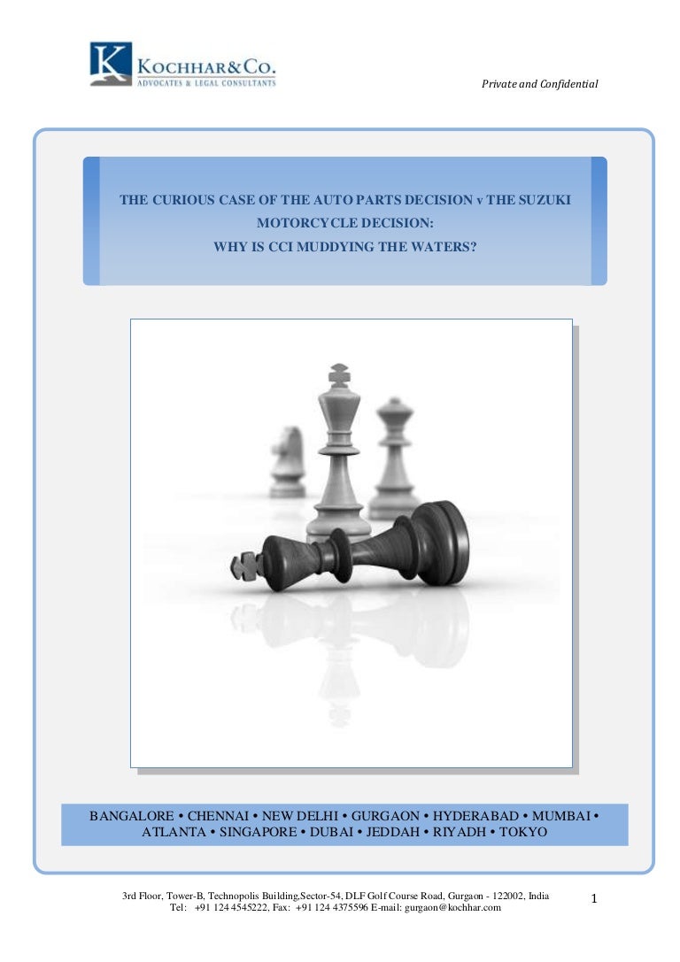 The Curious Case Of The Auto Parts Decision V The Suzuki Motorcycle D