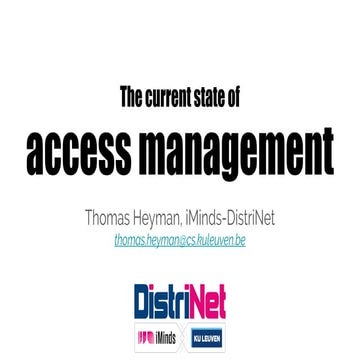 The current state of access management