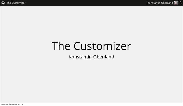 The Customizer