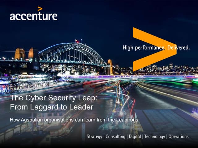 The cyber security leap: From laggard to leader