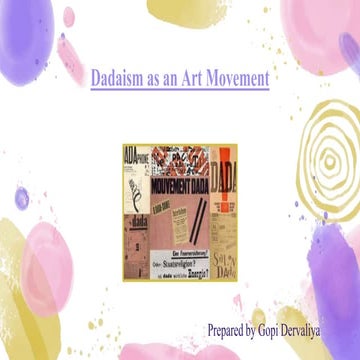 The Dadaism Movement - Paper 110