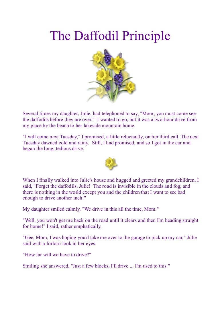 The daffodil principle