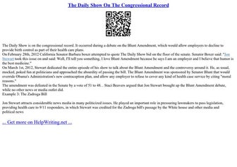 The Daily Show On The Congressional Record
