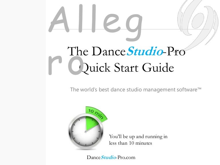 The Dance Studio Pro Software Getting Started Guide