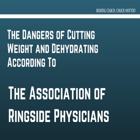 The Dangers of Cutting Weight & Dehydrating