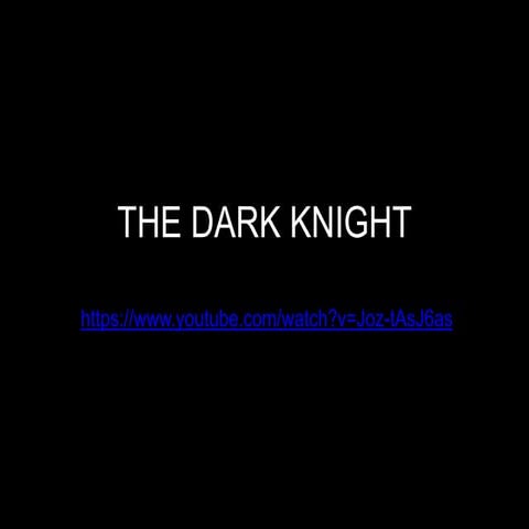 The Dark Knight Opening Sequence Analysis