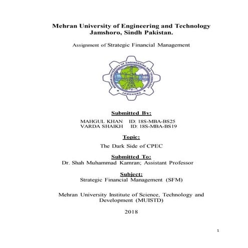 The Dark Side of CPEC