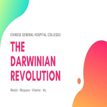The Darwinian Revolution