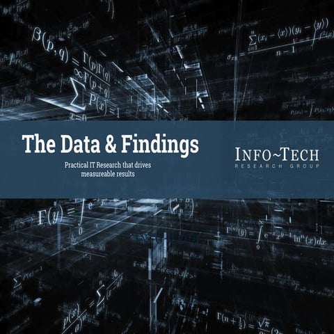 Data and Findings - Accelerating IT Transformation with DATA