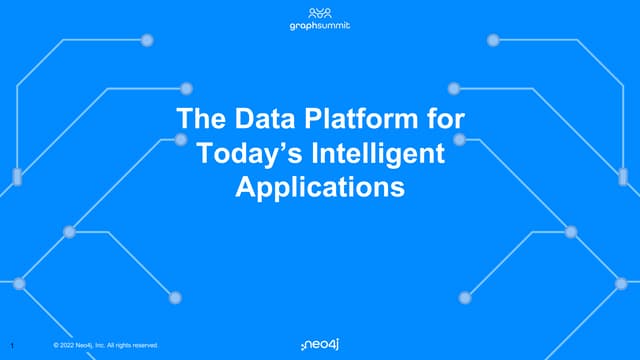 The Data Platform for Today’s Intelligent Applications