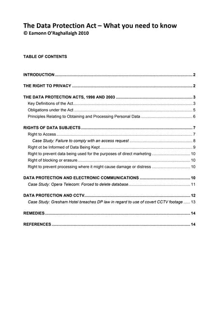 The Data Protection Act   What You Need To Know