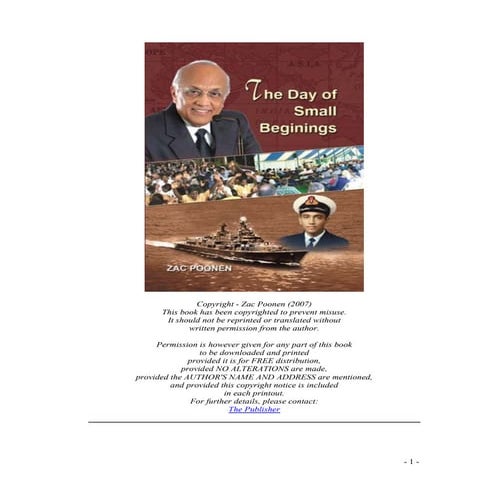 The day of small beginnings