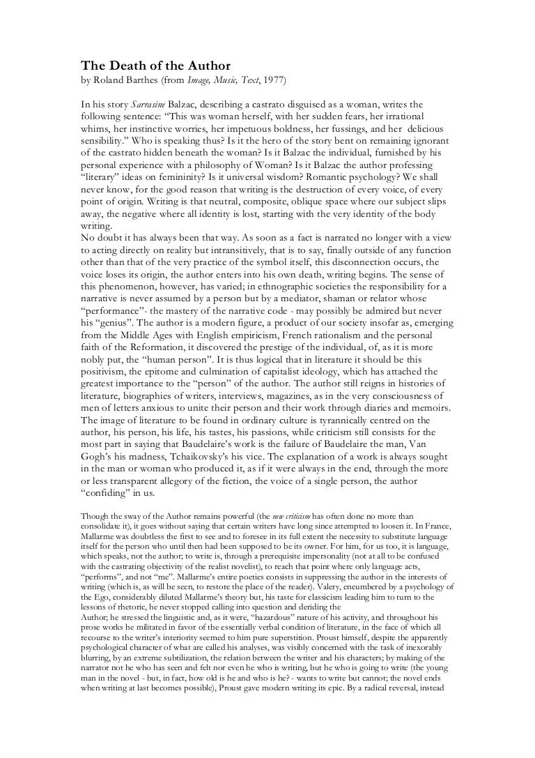 The Death of the Author