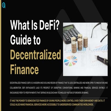 What Is DeFi? Guide to Decentralized Finance | PPTX | Financial ...