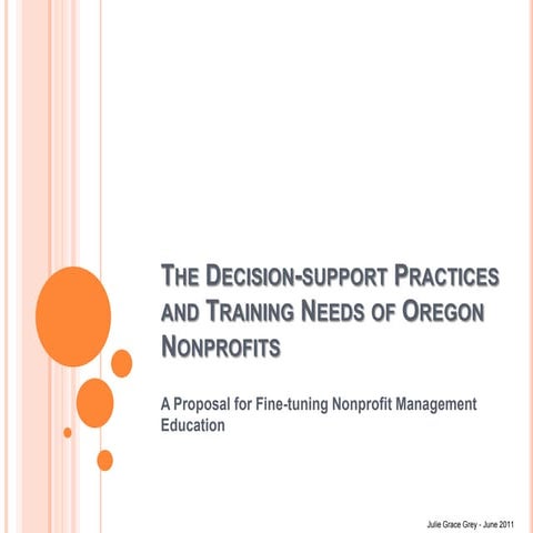 The decision support practices and research needs of nonprofits