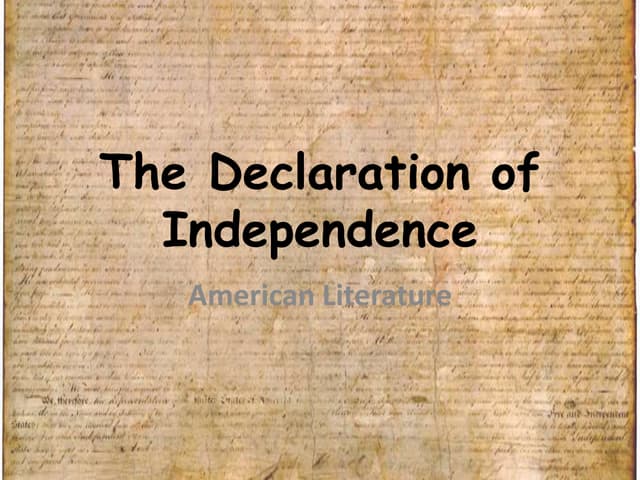 Declaration of independence | PPT