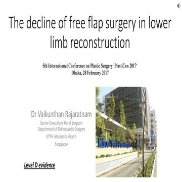 The decline of free flap surgery in lower limb reconstruction 