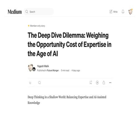 The Deep Dive Dilemma_ Weighing the Opportunity Cost of Expertise in the Age ...