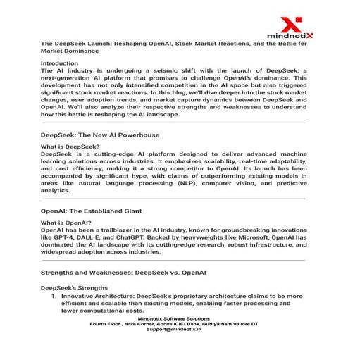 The DeepSeek Launch_ Reshaping OpenAI, Stock Market Reactions, and the Battle for Market Dominance.pdf
