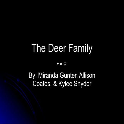 The Deer Family | PPT