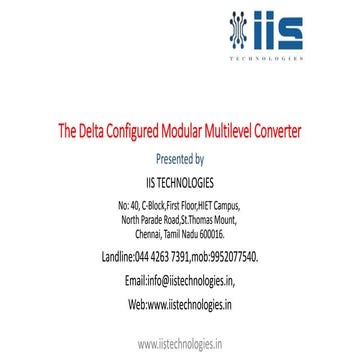 The Delta Configured Modular Multilevel Converter