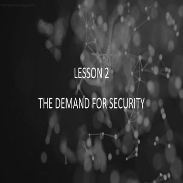 The Demand For Security: information security program