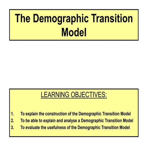 The DTM - Demographic Transition Model