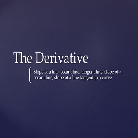 The derivative
