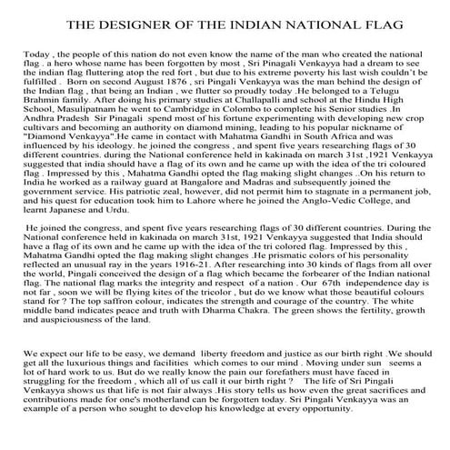 The designer of the indian national flag