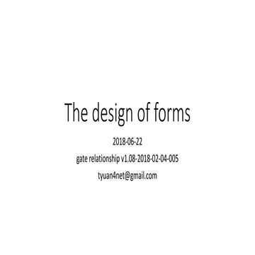 The design of forms
