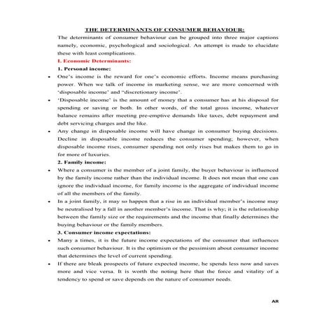 The determinants of consumer behaviour | PDF